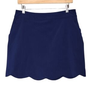 Vineyard Vines Deep Blue Scalloped Running Golf Athletic Mini Skirt Sz 8